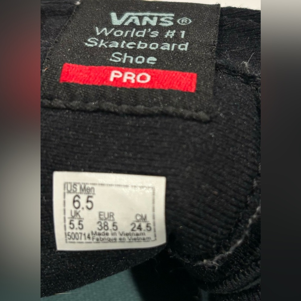 VANS MEN'S FABIANA DELFINO X SK8-HI PRO BLACK OIL BLUE SNEAKERS SIZE 6.5 - Picture 7 of 7
